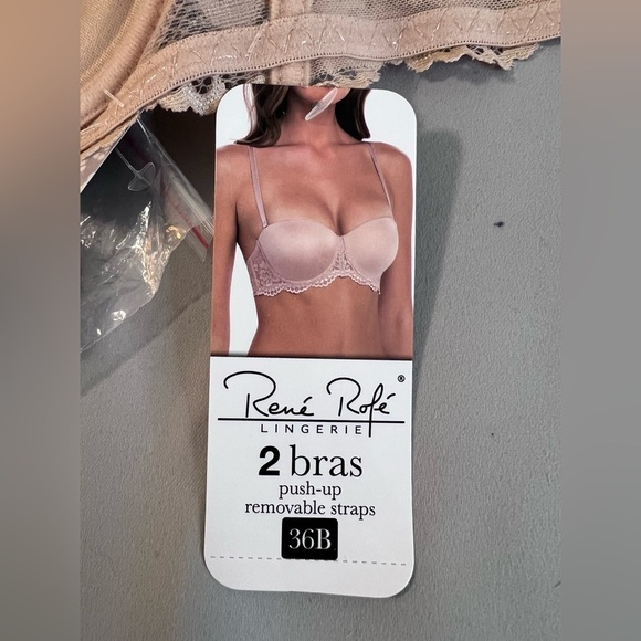 Rene Rofe Womens Beige Lace Multi Way Straps Push-Up Underwire‎ Bra 36B (1 PC) - Picture 6 of 7